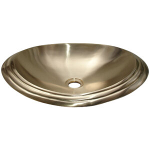Cast Bronze Sink Oval Shiny Yellow by Coppersmith Creations