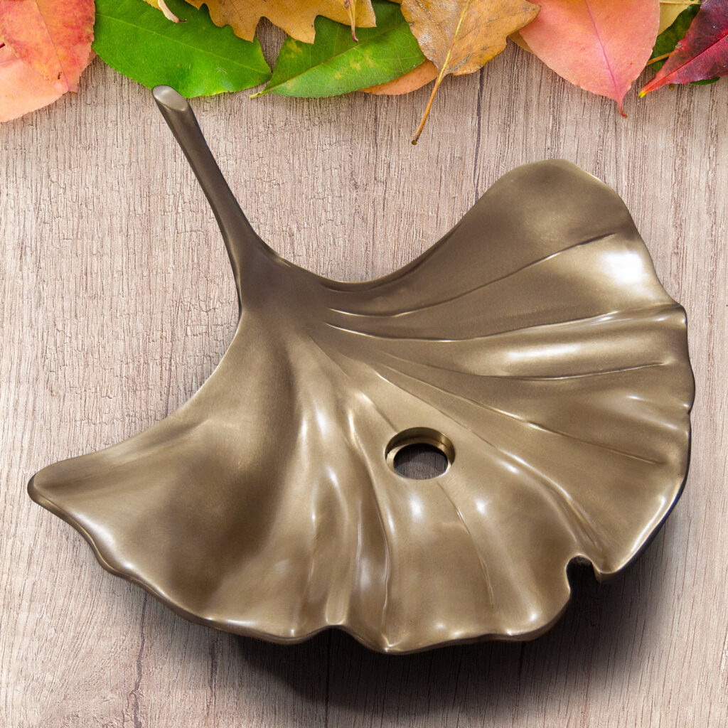 Cast Bronze Sink Leaf Design