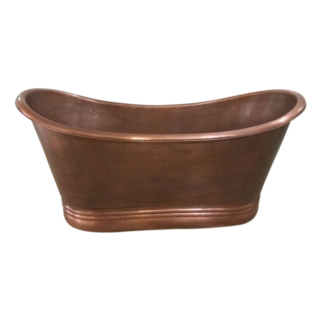 Copper Bathtub Thin Rolled Edge