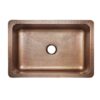 Single Bowl Copper Kitchen Sink Front Apron Hammered Antique Finish