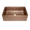 Single Bowl Copper Kitchen Sink Front Apron Hammered Antique Finish