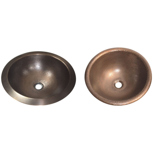 Hammered Antique Copper Bowl Sink