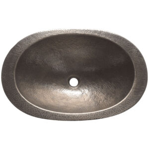 Copper Sink Oval Hammered Shape