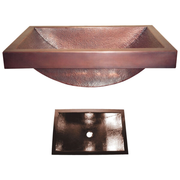 Copper SInk with 4 inch apron option by Coppersmith Creations