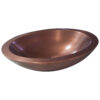 Round Copper Sink Hammered 18 x 5