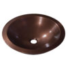 Round Copper Sink Hammered 18 x 5