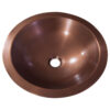 Round Copper Sink Hammered 18 x 5