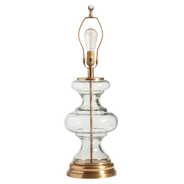Glass Table Lamp Coppersmith Creations, Pottery Barn Jasmine Floor Lamp