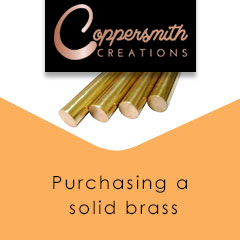 Purchasing solid brass by Coppersmith Creations
