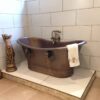 Copper Double Slipper Pedestal Tub