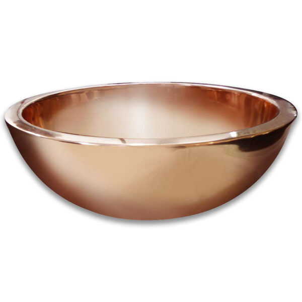 round double wall copper sink