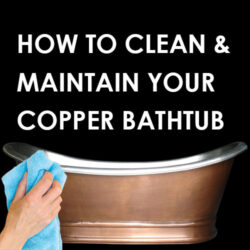 cleaning copper bathtub