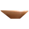 Square Double Wall Copper Sink Tapering Depth