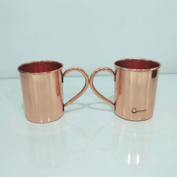 Cylindrical Copper Mugs Plain
