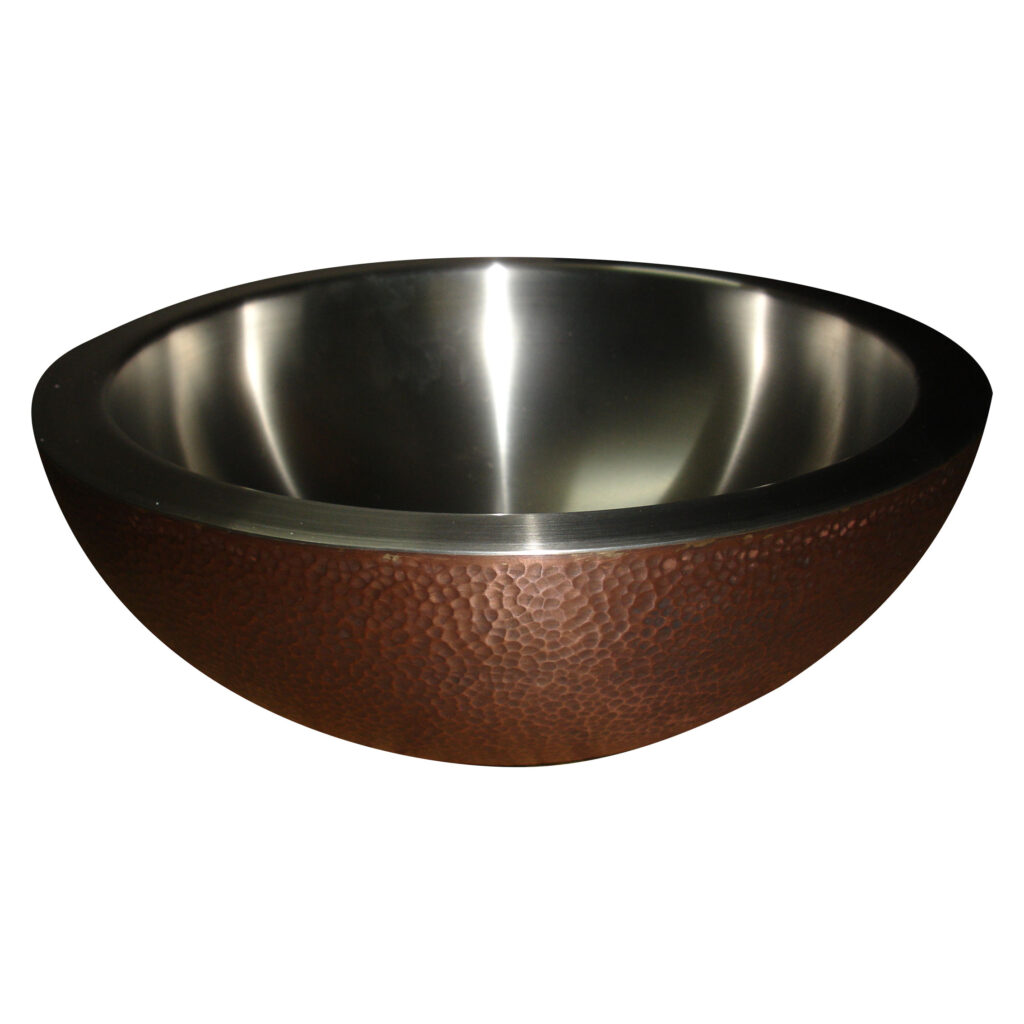 Copper Sink Hammered Copper Outside Nickel Inside
