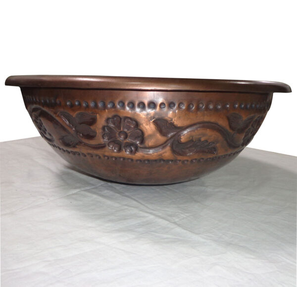 Copper Sink Embossed Hammered