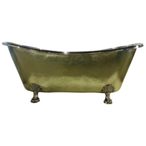 Clawfoot Brass Bathtub Hammered Exterior