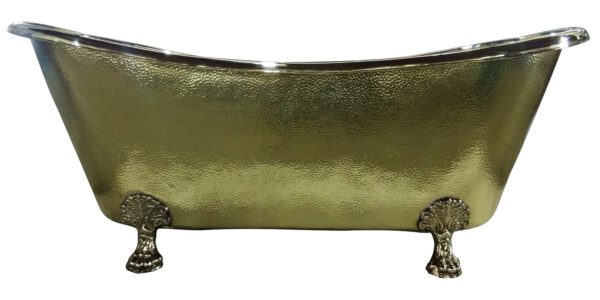 Clawfoot Brass Bathtub Hammered Exterior