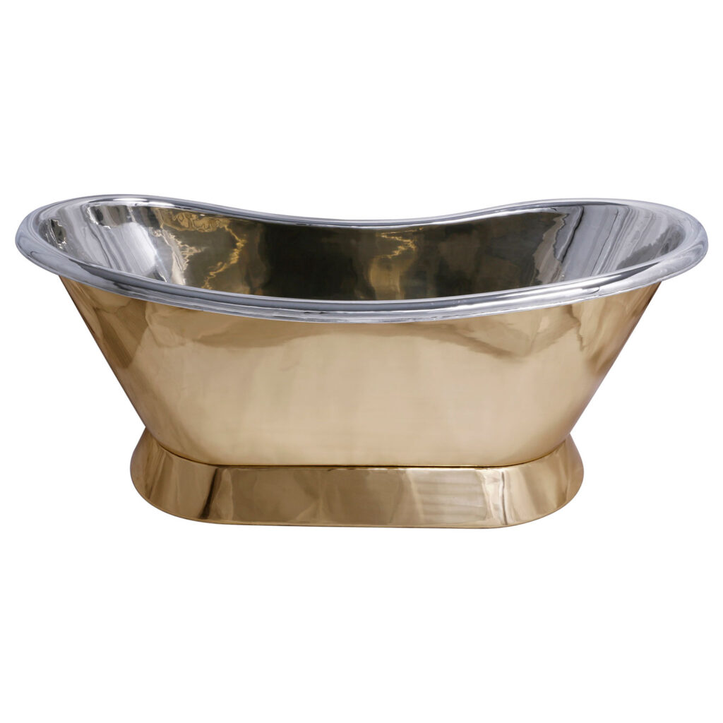 Pedestal Brass Bathtub Nickel Inside