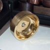 Stunning Exterior Hammered Brass Sink Smooth Finish Inside