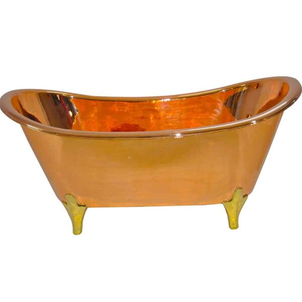 Copper Bathtub Full Copper Finish & Brass Legs