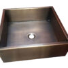 Square Double Wall Antique Brass Sink