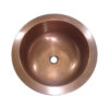 Double Wall Copper Sink Outside Hand Embossed Inside Plain