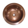 Double Wall Copper Sink Outside Hand Embossed Inside Plain