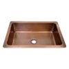 Single Bowl Vine Design Front Apron Copper Kitchen Sink