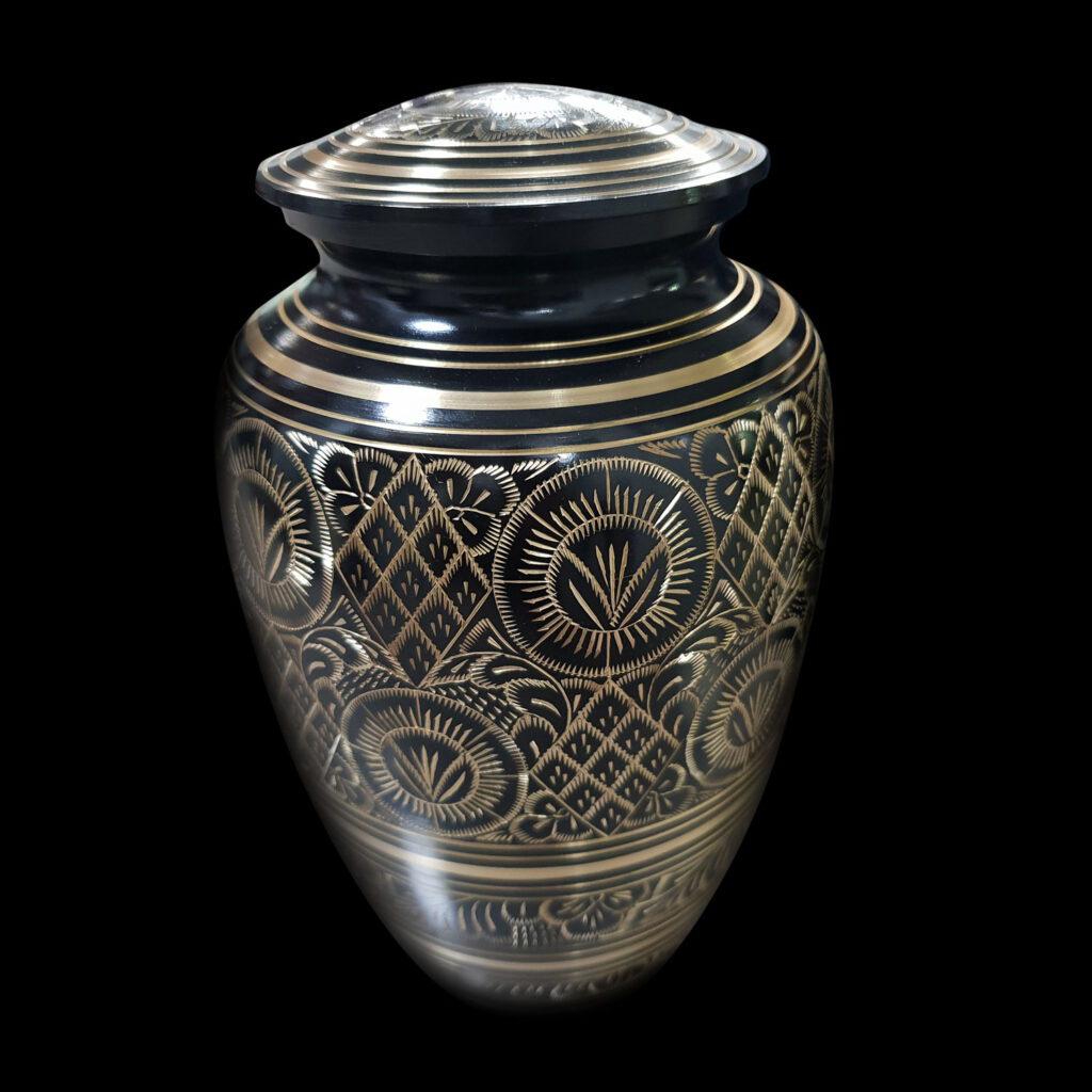 Black Brass Cremation Urn