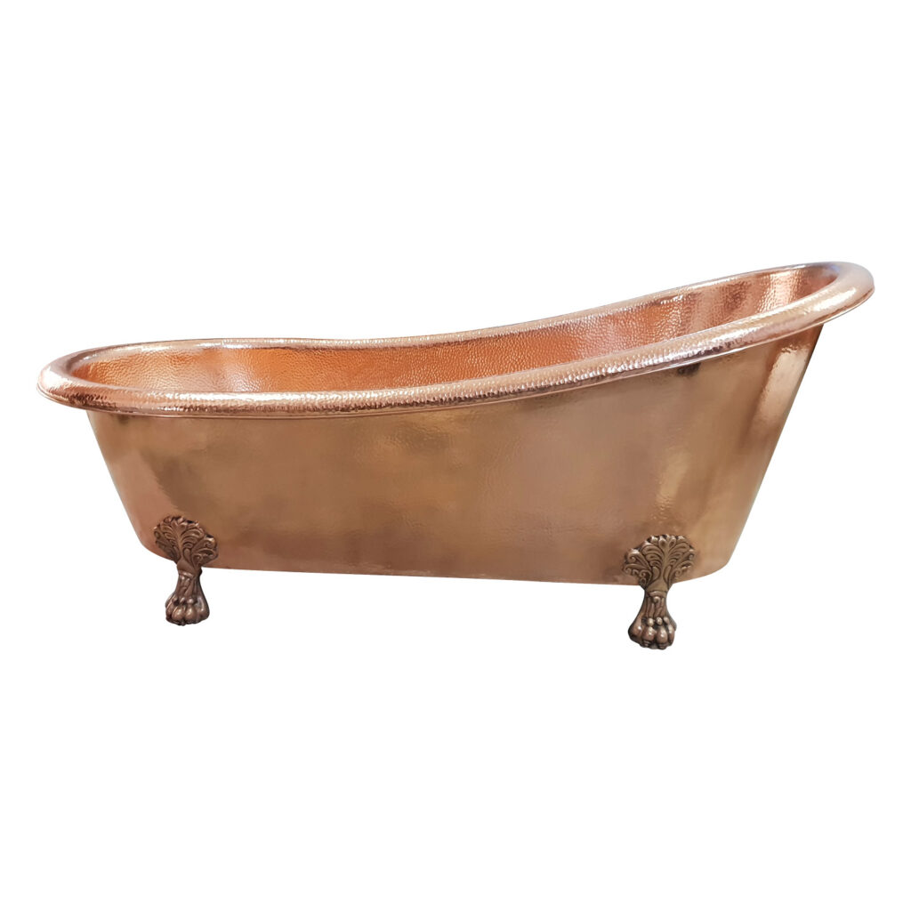 Clawfoot Copper Tub Hammered Single Slipper