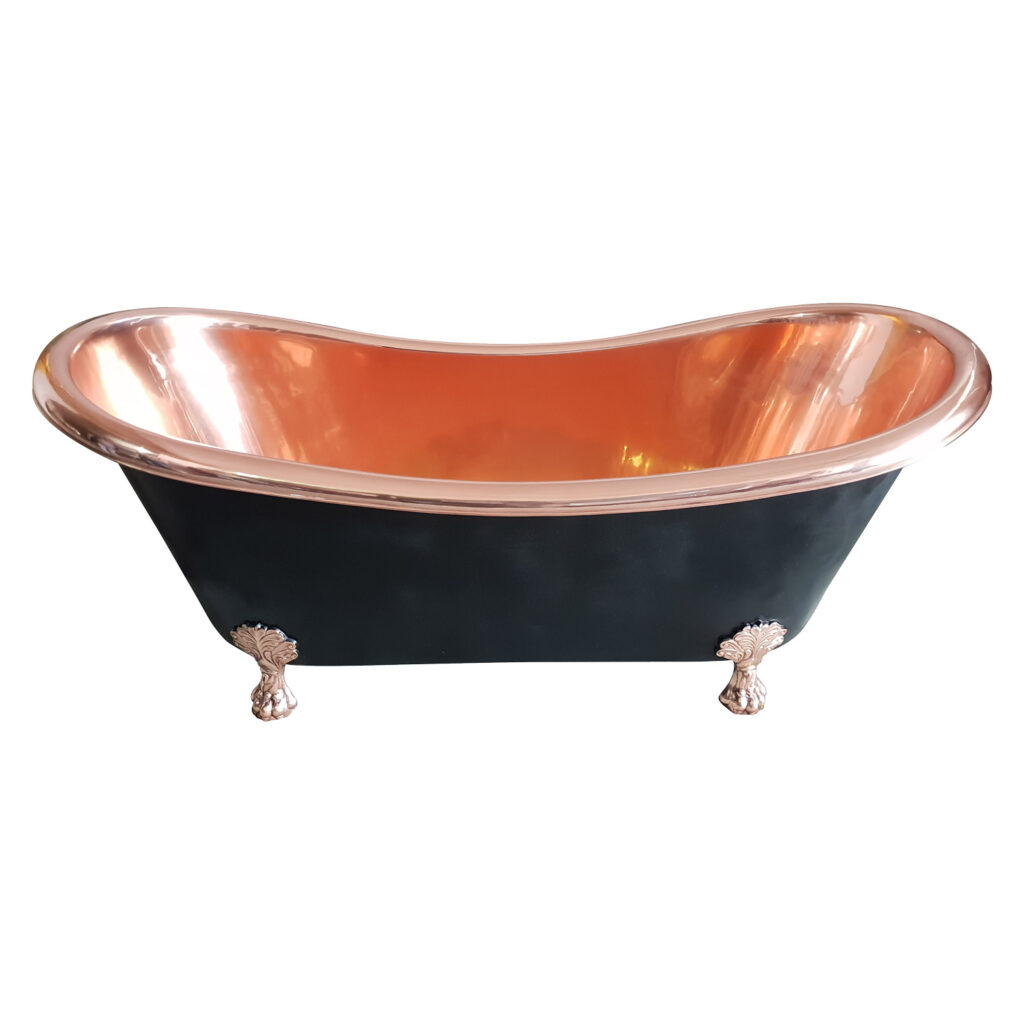 Clawfoot Copper Bathtub Black Outside