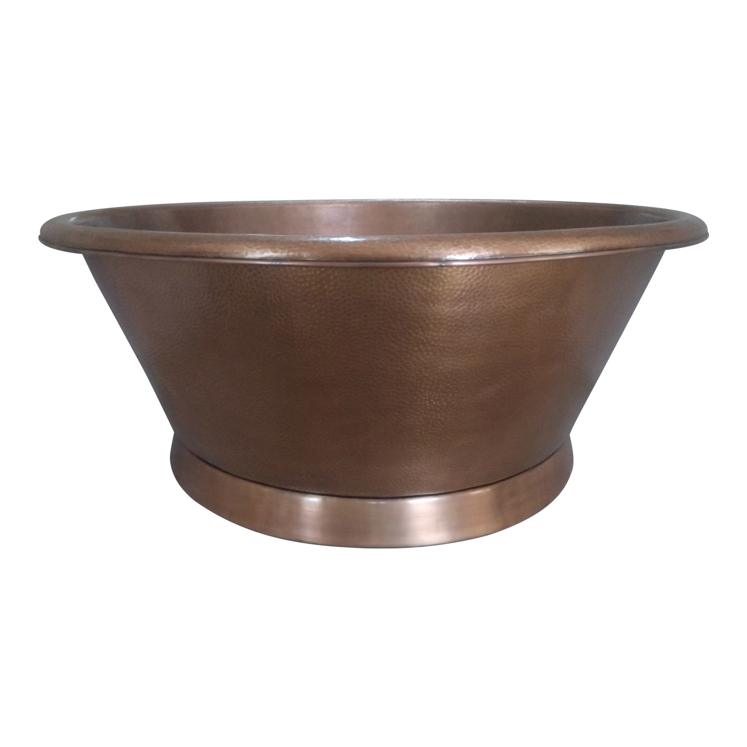 Round Copper Tub Hammered Antique - Coppersmith® Creations