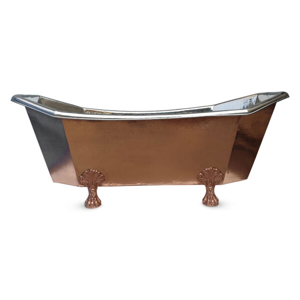 Eight Sided Clawfoot Copper Bathtub Nickel Inside