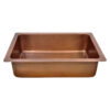Single Bowl Two Squares in one Square Pattern front apron Copper Kitchen Sink