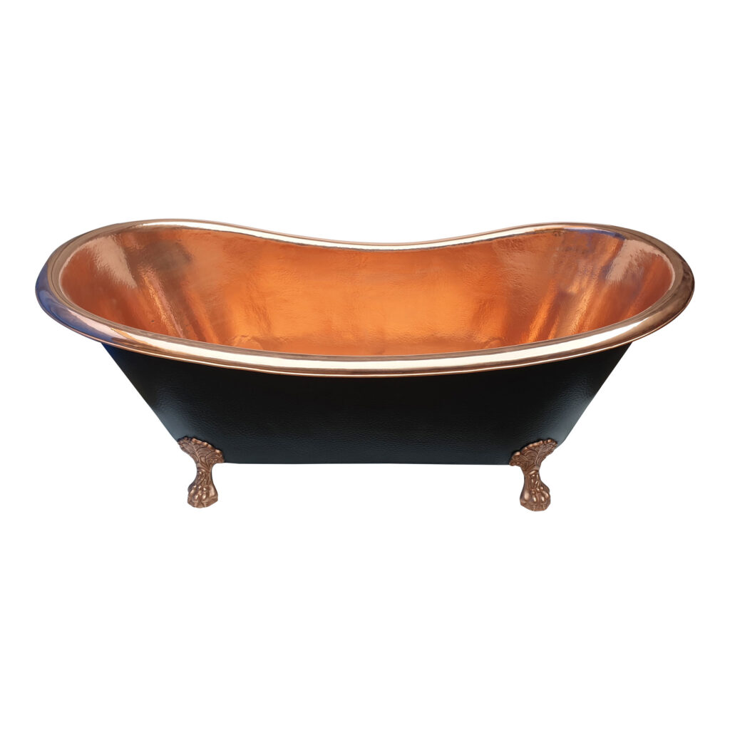 Hammered Clawfoot Copper Bathtub