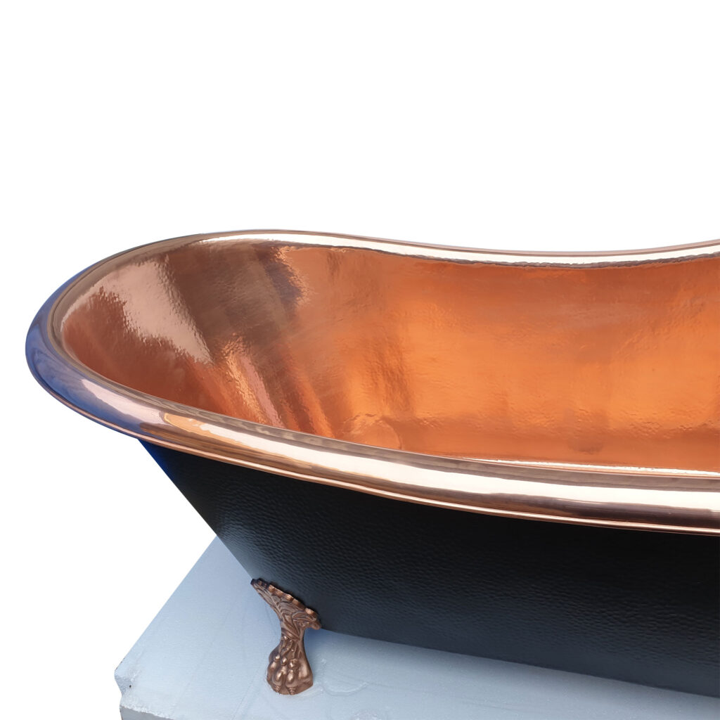 Hammered Clawfoot Copper Bathtub black Coppersmith® Creations