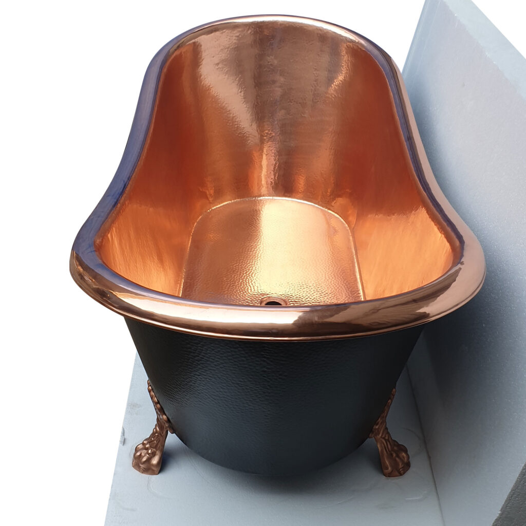 Hammered Clawfoot Copper Bathtub black Coppersmith® Creations