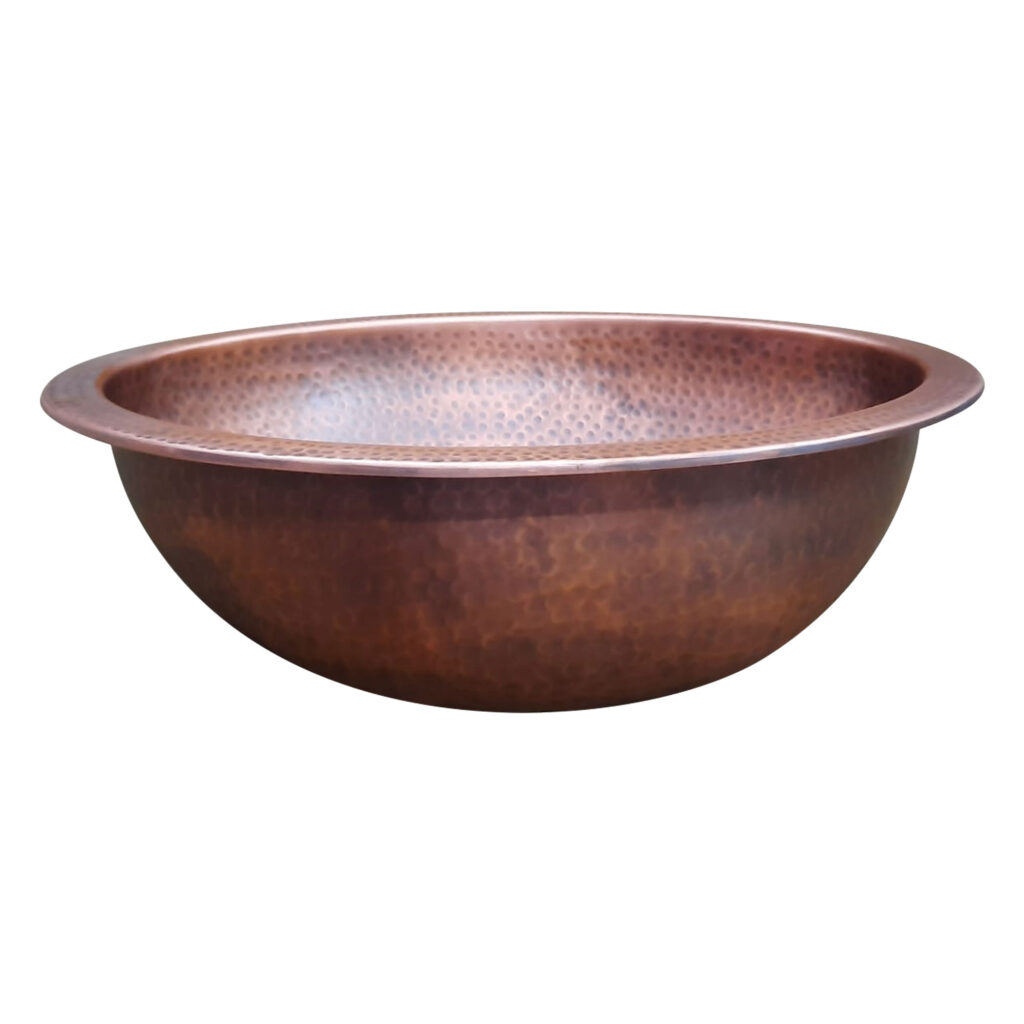 Oval Copper Sink Medium Antique