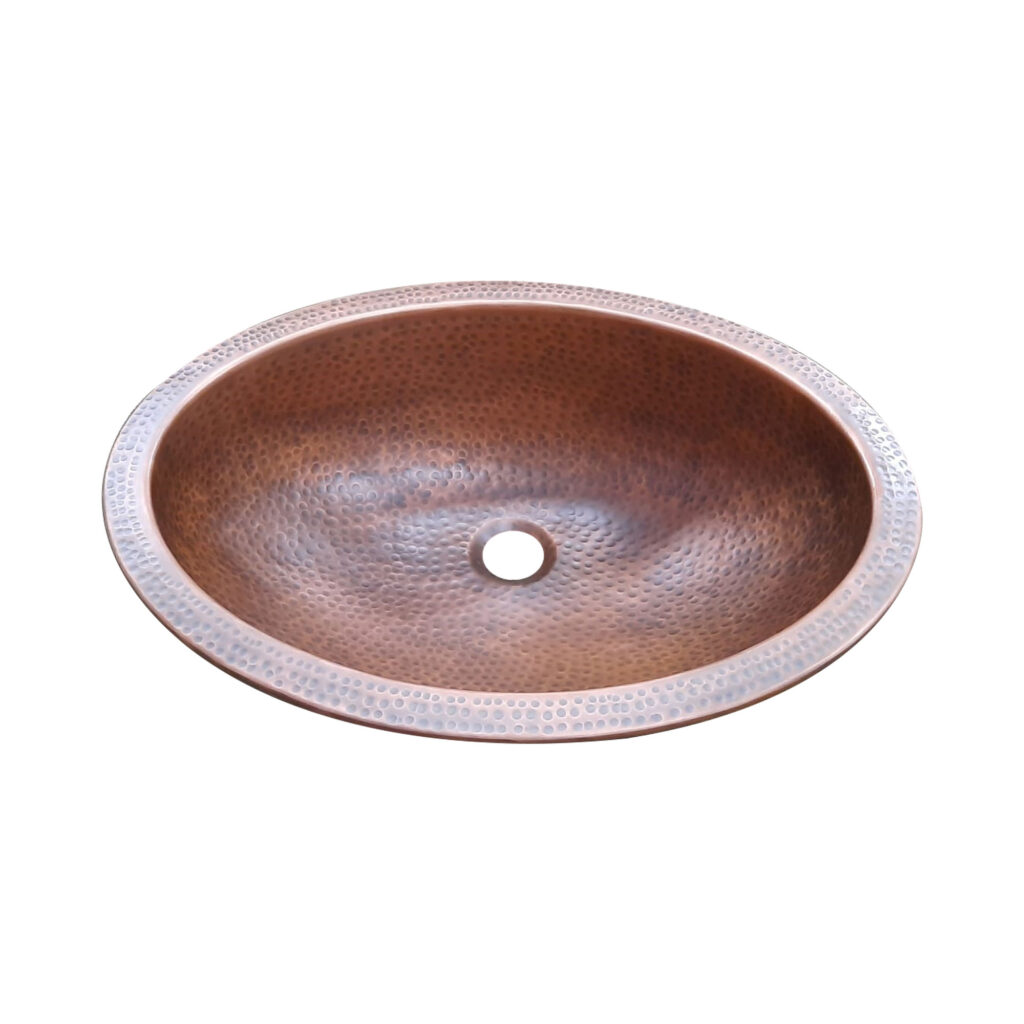 Oval Copper Sink Medium Antique Coppersmith® Creations