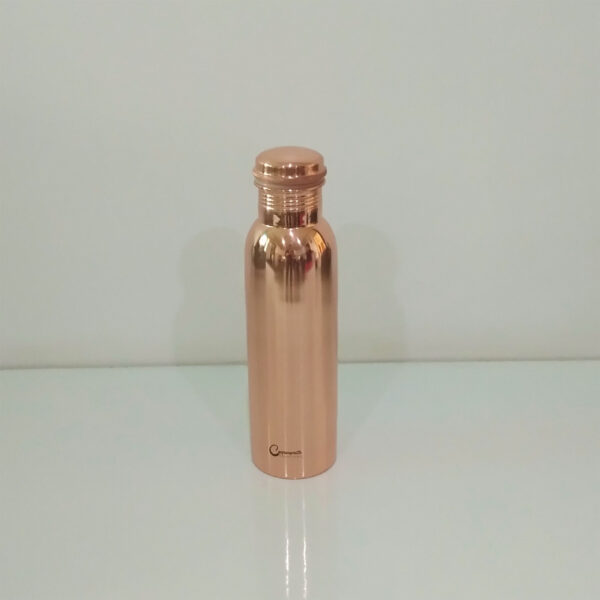 Copper Water Bottle Shiny Polish Finish