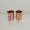 Cylindrical Copper Mugs Hammered (Set of  two)