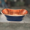 Slanting Base Copper Bathtub Copper Interior & RAL5022 Night Blue Exterior