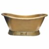 Slanting Base Brushed Brass Bathtub Full Brass