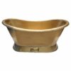 Slanting Base Brushed Brass Bathtub Full Brass