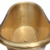 Slanting Base Brushed Brass Bathtub Full Brass