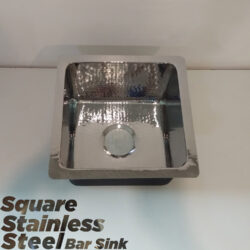 Square Stainless Steel Bar Sink 5