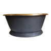 Round Brass Bathtub Matt Black