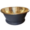 Round Brass Bathtub Matt Black