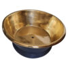 Round Brass Bathtub Matt Black